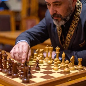 Şahmat taxtasında gediş edən kişi – Planını göstər