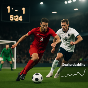 A late-game football attack unfolds as the clock runs down, illustrating how the chance